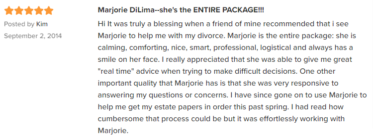 Kim Client Review | Fait & DiLima Family Law